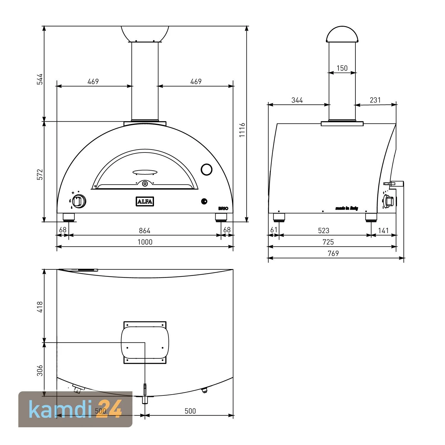 Alfa Forni Brio Gas-Pizzaofen Antikrot Ohne Unterbau 11 Alfa Forni Brio Gas-Pizzaofen Antikrot Ohne Unterbau – Bild 9