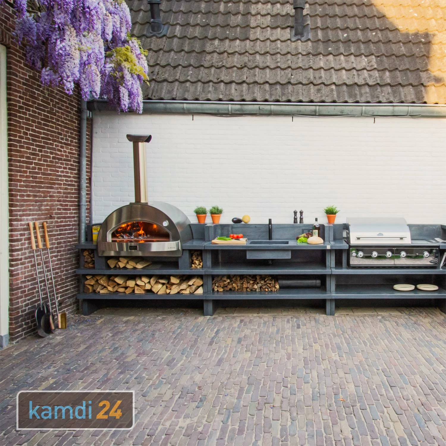 Alfa Forni Pizzaofen 4 Pizze Grau Ohne Unterbau 10 Alfa Forni Pizzaofen 4 Pizze Grau Ohne Unterbau – Bild 8