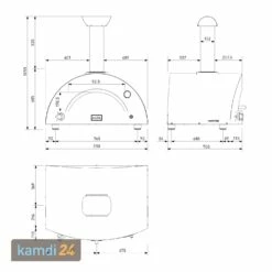 Alfa Moderno 2 Pizze Hybrid-Pizzaofen Grau Ohne Unterbau -KAMDI24 Verkäufe alfa moderno 2 pizze hybrid pizzaofen grau ohne unterbau m 15