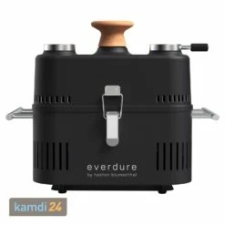 Everdure CUBE 360 Tragbarer Holzkohlegrill Mit Deckel All Black