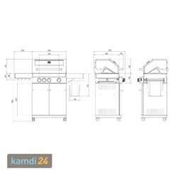 Feuergott Gas-Grillstation Hektor 3B-S Inkl. Abdeckhaube -KAMDI24 Verkäufe feuergott gas grillstation hektor 3b s inkl abdeckhaube 25337 m 11