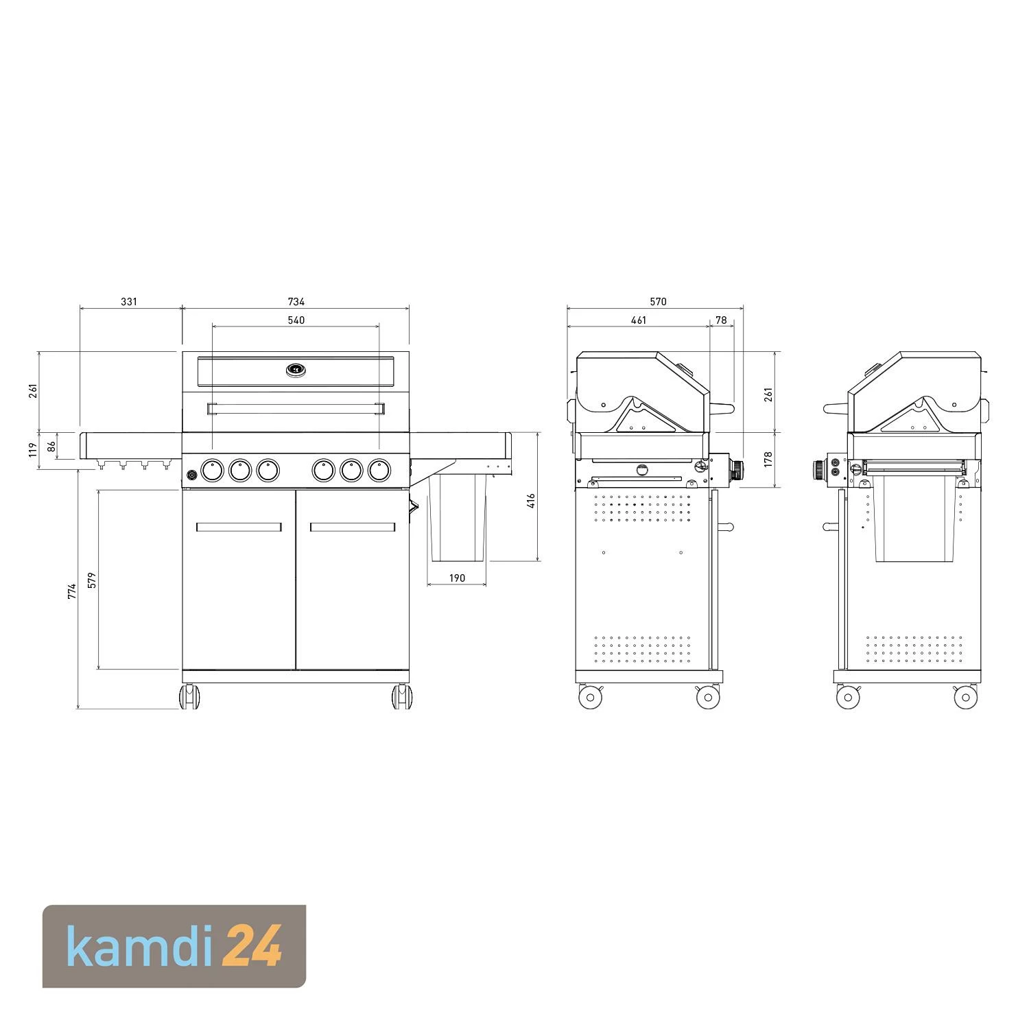Feuergott Gas-Grillstation Hektor 4B-S Inkl. Abdeckhaube 14 Feuergott Gas-Grillstation Hektor 4B-S Inkl. Abdeckhaube – Bild 12