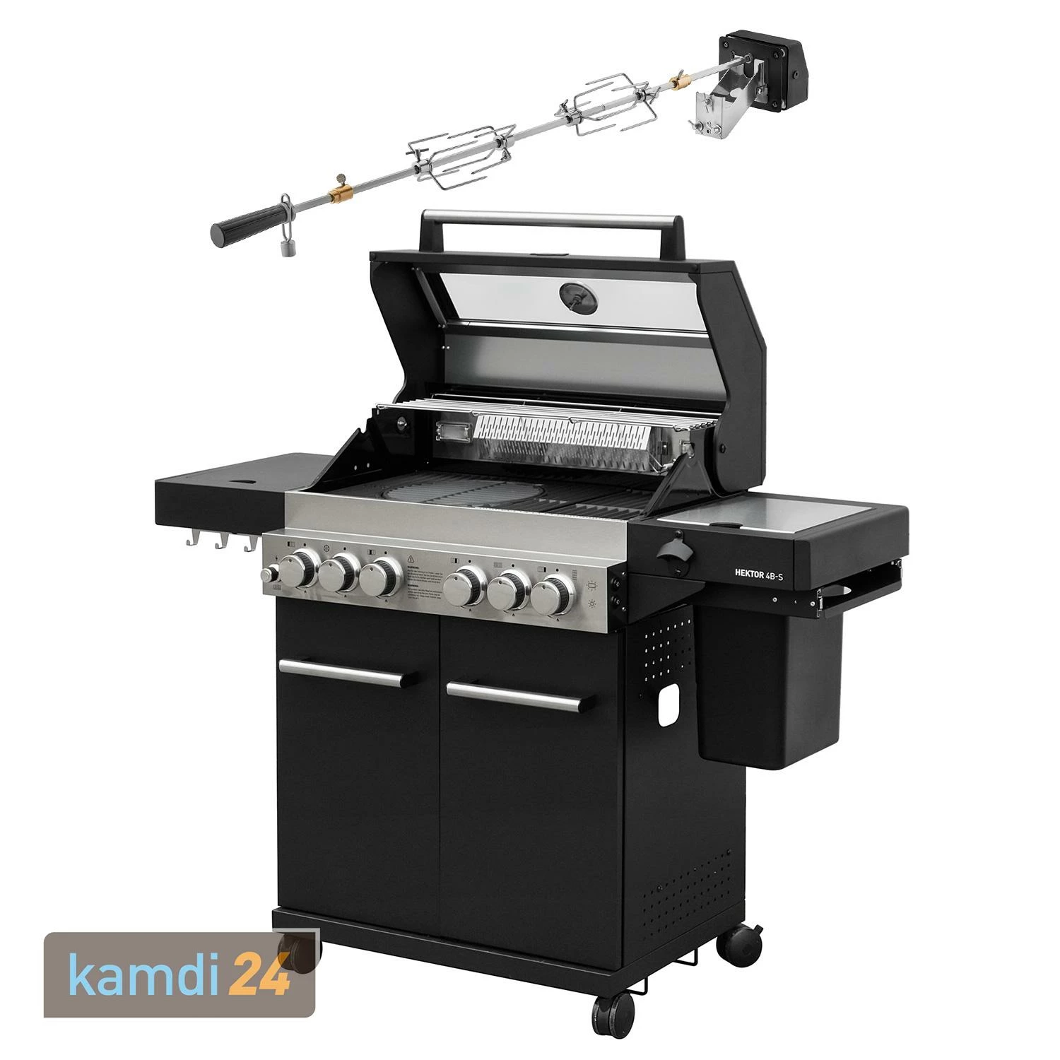 Feuergott Gas-Grillstation Hektor 4B-S Inkl. Abdeckhaube + Drehspieß 4 Feuergott Gas-Grillstation Hektor 4B-S Inkl. Abdeckhaube + Drehspieß – Bild 2