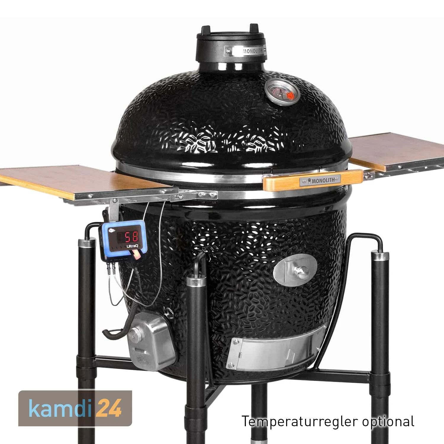 MONOLITH CLASSIC BBQ GURU Keramikgrill PRO-Serie 2.0 Schwarz Mit Gestell Und Seitentischen 7 MONOLITH CLASSIC BBQ GURU Keramikgrill PRO-Serie 2.0 Schwarz Mit Gestell Und Seitentischen – Bild 5