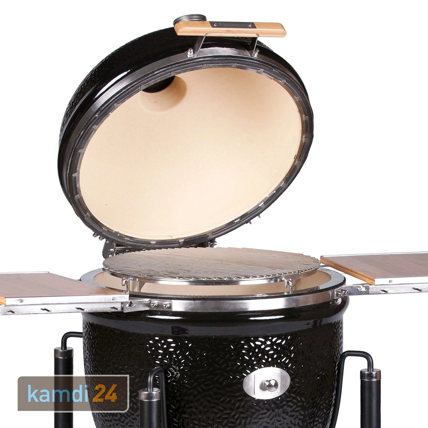 MONOLITH LeCHEF Keramikgrill PRO-Serie 2.0 Schwarz Mit Gestell Und Seitentischen 9 MONOLITH LeCHEF Keramikgrill PRO-Serie 2.0 Schwarz Mit Gestell Und Seitentischen – Bild 7