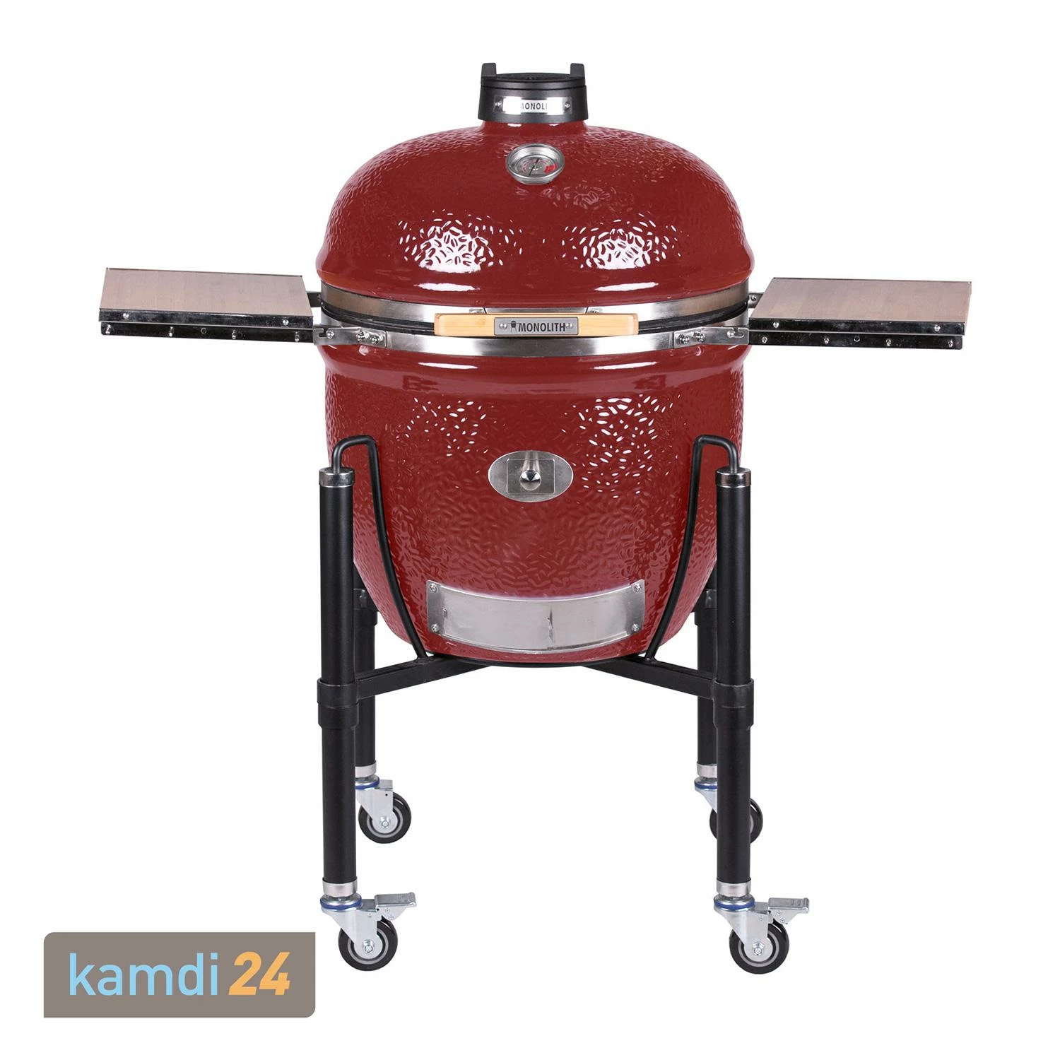 MONOLITH LeCHEF Keramikgrill PRO-Serie 2.0 Rot Mit Gestell Und Seitentischen 3 MONOLITH LeCHEF Keramikgrill PRO-Serie 2.0 Rot Mit Gestell Und Seitentischen