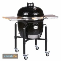 MONOLITH LeCHEF Keramikgrill PRO-Serie 2.0 Schwarz Mit Gestell Und Seitentischen