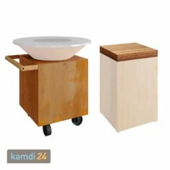 OFYR Classic Corten 100 Grill & Feuerstelle Upgrade-Set Zum PRO Mit Teakholz-Block -KAMDI24 Verkäufe ofyr classic corten 100 grill feuerstelle upgrade set zum pro mit teakholz block 22282 m 3