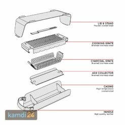 UNA Holzkohlegrill Erdbeerrot -KAMDI24 Verkäufe una holzkohlegrill erdbeerrot 12943 m 12