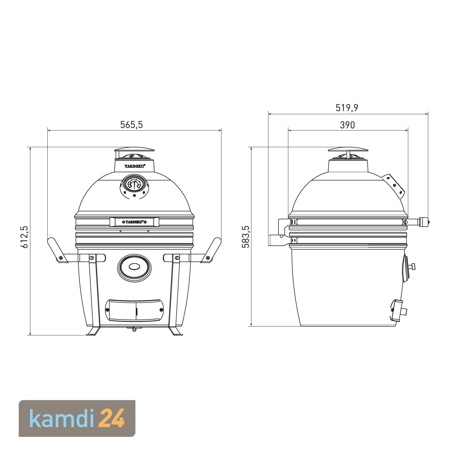 Yakiniku Keramik Grill Kamado Compact 13" Inkl. Campinggestell 14 Yakiniku Keramik Grill Kamado Compact 13" Inkl. Campinggestell – Bild 12