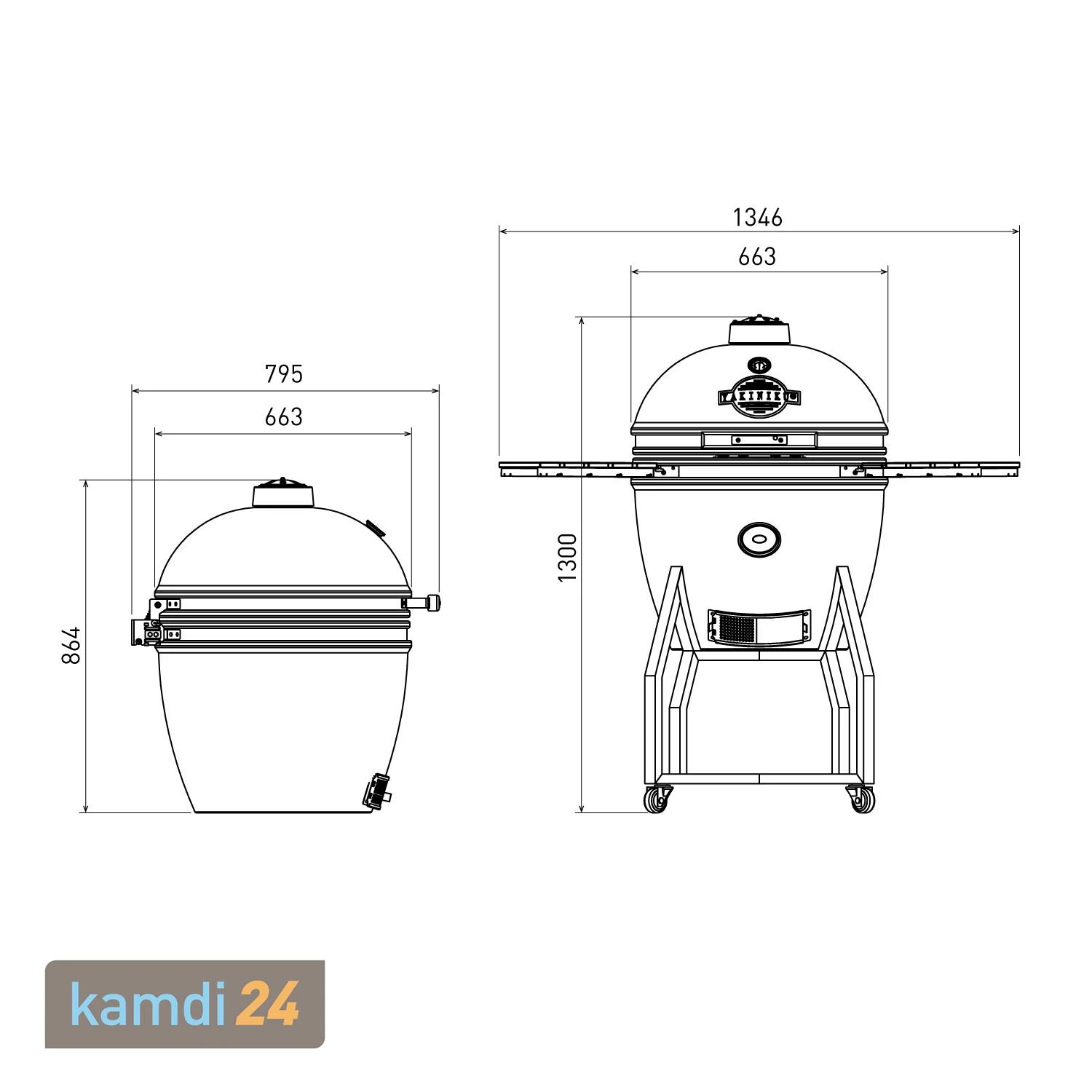 Yakiniku Keramik Grill Kamado XL 22" Mit Gestell 14 Yakiniku Keramik Grill Kamado XL 22" Mit Gestell – Bild 12